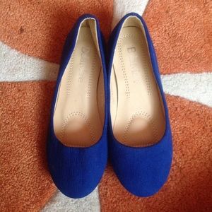 These beautiful dark blue sweet little girl shoes